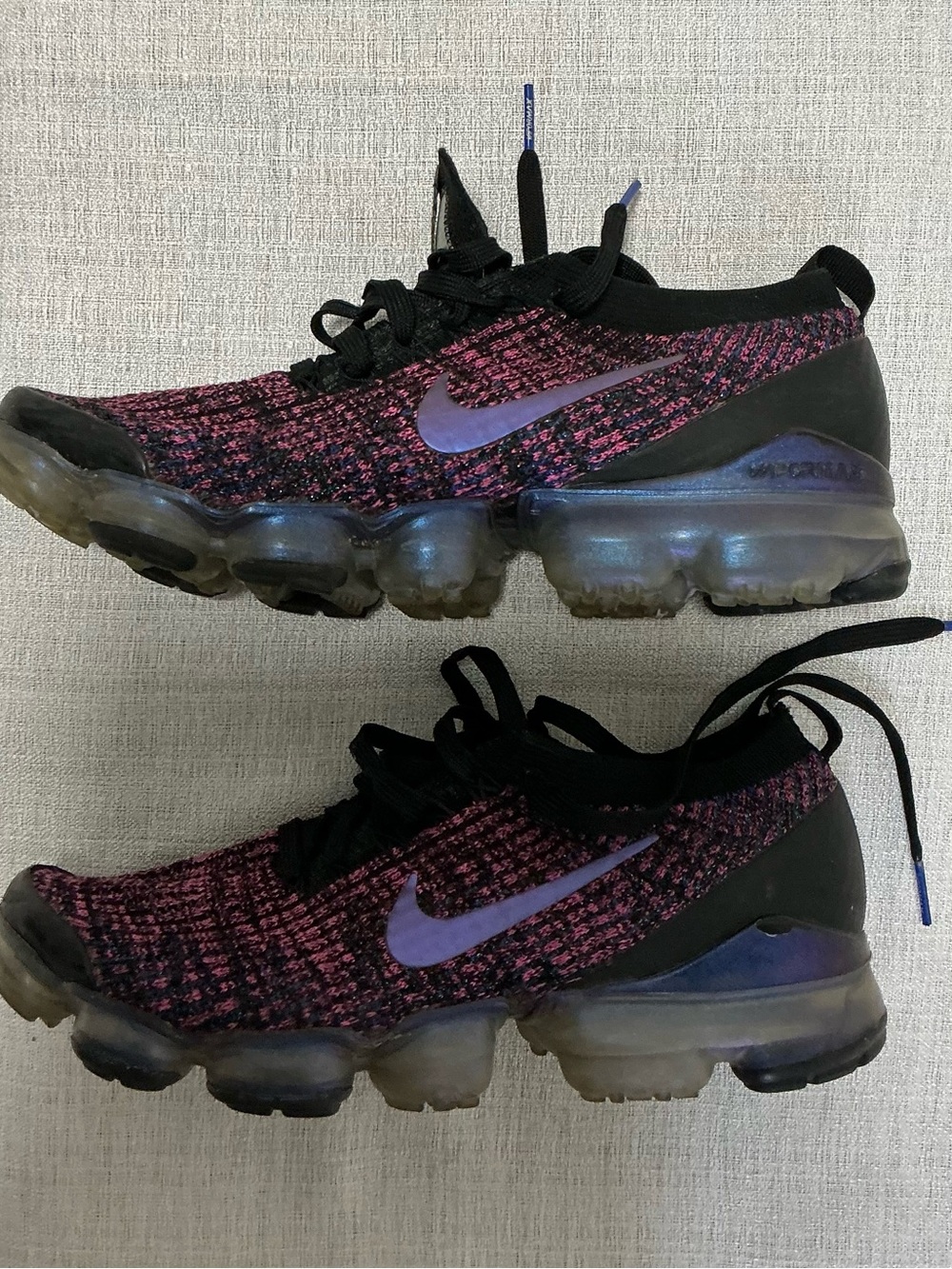 Nike Air VaporMax Flyknit 3 Black Pink Blast Men’s 8 Running shoes AJ6900-007
